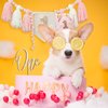 Boho Daisy Highchair Banner 1st Birthday Girl For First Party Decorations Set With Handmade Cake Topper Crown Hat