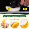 Keadic 8 Pcs 4 Inches Buffing Polishing Wheel Kit 3 pcs Polish Compound, Soft/Fine/Medium/Coarse/Rough Buffer Wheels with 1/2" Arbor Hole Arbor Hole for Bench Grinder