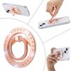 Omio Magnetic Phone Ring Holder Compatible with MagSafe, Bling Magnetic Phone Grip Stand with Sparkling Diamond Removable Accessories Phone Grip Ring for iPhone Pro Max 16/15/14/13/12, Rose Gold