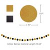 Gold Black Birthday Balloons Decorations Women Men Birthday Party Supplies Including Pom Poms Flowers Happy Birthday Banner Dots Garland Hanging Swirls and Balloons Confetti