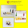 COMPACTINI Miniature Model 1:12 Scale Set Dollhouse Accessories Beverage Beer Bottle Miniature Mug/Ice Cube/Bucket (Dark Beer Mug 5P)