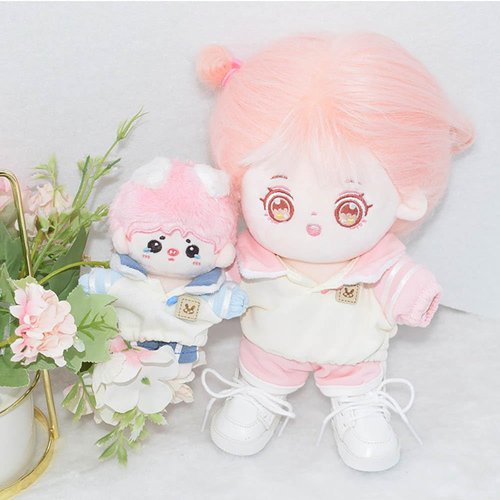 niannyyhouse 10cm 20cm Plush Doll Clothes T-Shirt Pants Soft Stuffed Plush Toy Dress Up Accessories (Blue, 10cm)