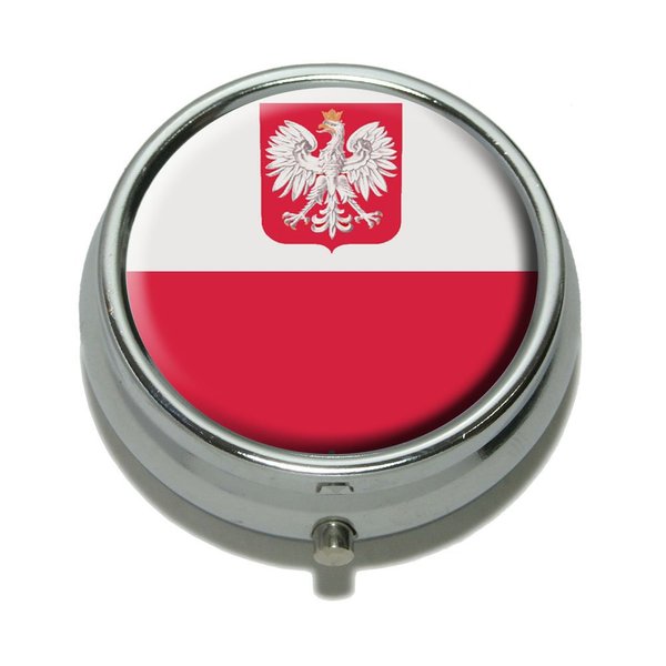 Poland Polish Flag Pill Case Trinket Gift Box