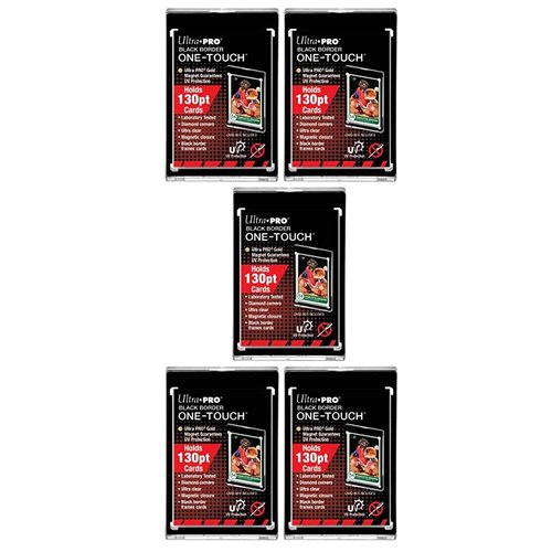 Ultra Pro Black Border One-Touch Card Holder 130pt (5 Pack)