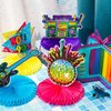 80s 90s Party Decorations 12 Pieces 80's 90's Honeycomb Centerpieces 80s / 90s Table Toppers Retro Party Decorations for 1980s / 1990s Hip Hop Birthday Party Favors Supplies