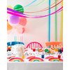 Talking Tables RAIN Happy Birthday Rainbow Shaped Plates Party Decorations, Pack of 12, Width 24cm, 9", Gold Foil and Mixed Colors