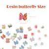 QZRUO 60Pcs Butterfly Nail Charms - Clear Small Cute and Glittery 3D Acrylic Gems for Stunning Nail Art, Mini Resin Butterflies, Miniature Dollhouse Accessories Tiny Butterflies for Crafts