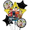 Justice League Balloon Bouquet Party Decoration Celebration Supply Mylar Foil Helium Balloons