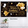 Black and Gold Birthday Party Decorations 50 Pieces Gold Black Balloon Arch Garland Kit Happy Birthday Backdrop Banner Decorations for Kids Men Women Anniversary Birthday Party Supplies Decor
