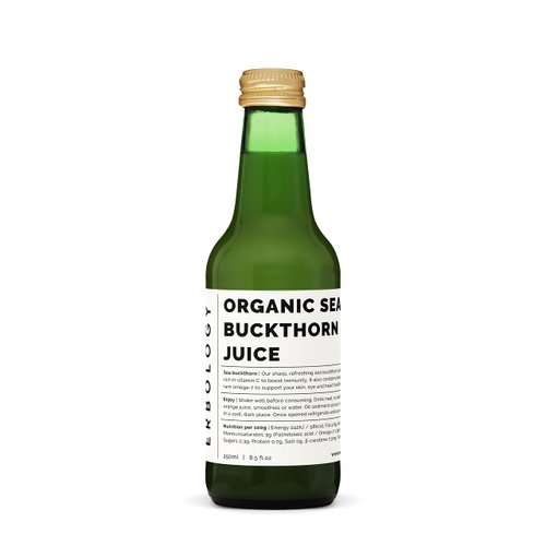 100% Organic Sea Buckthorn Juice 8.5 fl oz - Supports Immunity and Boosts Energy - High in Vitamin C, Omega-7 and Beta-carotene - Undiluted - No Added Sugar - Non-GMO - Recyclable Glass Bottle