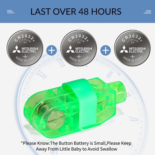 CALIFORNIA CADE ELECTRONIC Finger Lights-50Pcs for Kids Adult Party Favors Party Supplies for Holiday Light up Toys - LED Rave Laser Assorted Toys for First & Last Day of School (Green)