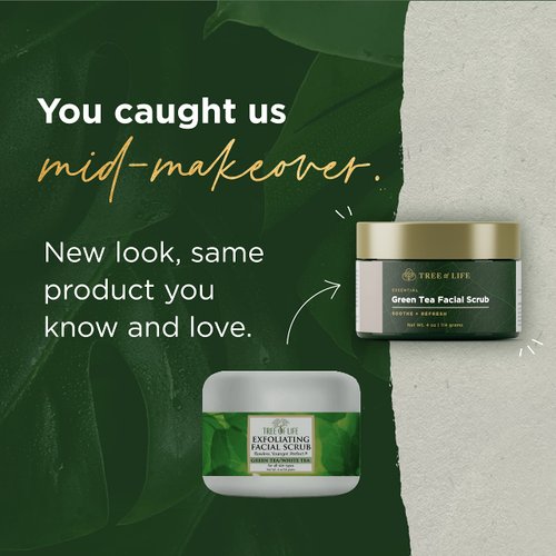 Tree of Life Beauty Exfoliating Facial Scrub with Antioxidants | Face Scrub with Green/White Tea Extract, 4 Oz