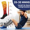 4 Pairs Men Zipper Compression Socks,Colorful 20-31mmhg Compression Stockings with Zipper for Men Women Swelling,Edema,Travel,Sports,Nursing