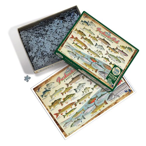 Cobble Hill 1000 Piece Puzzle - Freshwater Fish of North America - Sample Poster Included