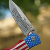 MTech USA Xtreme – Spring Assisted Open Folding Knife – Satin Finish Blade with “We the People” Etching, Anodized Color US Flag Aluminum Handle, Pocket Clip, EDC, Tactical – MX-A849CL