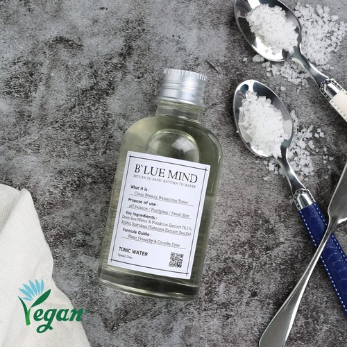 bluemind return tonic water, 5.07 fl oz, Hypoallergenic oil-water balance, daily moisture, clearing, hypoallergenic, slightly acidic, plankton extract, deep sea water