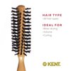 Kent LBR1 Finest Hair Brushes for Women Blow Dry Brush Made of Beechwood -Spiral Radial Boar Bristle Hairbrush for Short or Shaped Hair - Royal Salon Style Straightening Pure Wood Brush from Kent