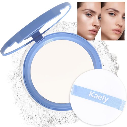 evpct Kaely Oil Control Pressed Face Powder, Get Smooth Flawless Fine Lines and Lightweight Finishing Foundation, Control Shine Long Lasting Waterproof Face Setting Powder Cosmetic, 13 White