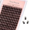YOONOYA Lash Clusters 144 PCS 14mm Individual Lashes Eyelash Clusters D Curl Cluster Eyelash Extensions Natural Wispy Cluster Lashes Reusable Eyelash Extension Lasting Lash(QD-14mm)
