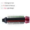 Mini Collaspe Hair Curler, Tangle-Free Curling Iron Brush and Volumizer, 1 inch Dual Voltage Travel-Friendly Tourmaline Ceramic Ionic Brush Styling Wand（Don't Blow Air
