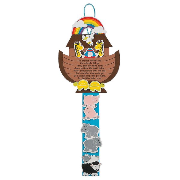 Fun Express Noahs Ark Craft Kit - Makes 12 - Sunday School, VBD and Religious Crafts for Kids - VBS Vacation Bible School Supplies/Decor