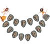 Fun Caveman Themed Happy Birthday Banner Prehistoric Man Birthday Banner Old Stone Age Cavern Fresco Birthday Party Decorations for Kids Girls Boys Birthday Party Baby Shower Party Supplies