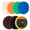 CASOMAN 7-Inch Buffing and Polishing Pad Kit, 7 Pieces 7" Polishing Sponge, Waxing Buffing Pad Kit