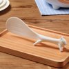 3 Piece Non-stick Rice Spoon Fashion Rice Cooker Dishes Filled Scoop Shovel Creative Household Kitchen Tools,Lovely Squirrel Shape Standing Spoon (Gray，White，Orange)