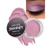 Shimmer Cream Eyeshadow, Ultra-Blendable Glitter Eye Shadow with Moisturizing Formula, Waterproof Long Lasting & Highly Pigmented, Single Creme Eyeshadow Metallic Highlighter Makeup for Women-03#Pink