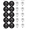 100 Labels 1.9 Inch His Her Favorite Wedding Favors Black White Stickers (4x6 Bags)