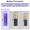 14500 Rechargeable Battery 3.7Volt Li-ion Batteries Button Top 2500mAh Large Capacity for Headlamp Flashlight (4 Pack)