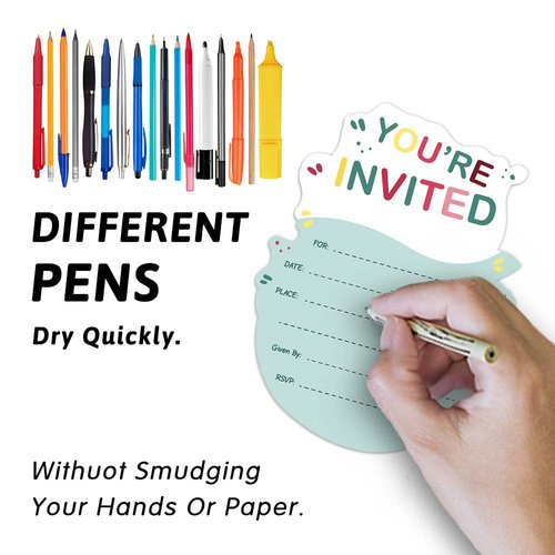 Cusrtyh 15 Sheets Fruits Party Invitations card with with 15 Envelopes，Fruity theme Birthday Party Invitations card ，Kids Party Celebration Invitations card，Girls Boys Birthday Party Supplies