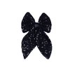 Radhu & Kabby Hairbow For Girls | Trendy Bow Tie Clip | Fancy & Stylish | Anti-Hair Fall Hairclips | Same Product As Pic | Shiny Sequin Hair Bow | Black Color | Pack of 1