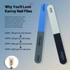 Karroy Nail Files 20pcs Dual Sided Nail File and Buffer for Natural Nails Emery Boards Nail Filer for Acrylic Nails (D-Four Steps)