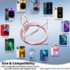 TACOMEGE Portable Magnetic Ring Holder for iPhone 15 14 13 12 Series, Strong Magnetic Finger Phone Grip Stand for MagSafe case, Phone Kickstand Pink