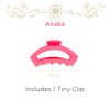 TELETIES - Tiny Open Claw Clip - Strong Grip, Bendable Teeth, Comfortable Cutout Design - Ideal for Thin Hair - For All Hair Textures - Spring Break Collection - Aruba