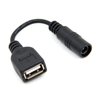 JSER 5V USB Female to DC Power Jack 5.5x2.1mm Charge Adpter Cable Compatible for Cell Phone & Tablet & Light