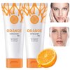 2PCS Orange Exfoliating Gel, Orange Exfoliating Gel Scrub Face Body Skin, Natural Orange Peeling Gel Face Scrub, Deep Cleansing Moisturizing Facial Exfoliator