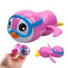 Penguin Bath Toy for Kids and Babies, Newborn Pool Toys for Toddlers, Pink Diving Penguin Floating Bath Toys, Easter Basket Stuffers, Easter Wind Up Toys, Penguin Water Toy for Christmas, Party Favors