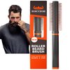 Beard Brush Round Brush, Style & Add Volume for Short & Long Beard & Hair, Roller Brush Works Great with Beard Oil, Balm. Upgrade Beard Brush, Heat-Resistant Grooming Tool, Stocking Stuffers for Men