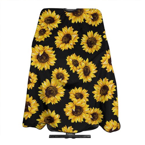 ONE TO PROMISE Sunflower Barber Cape Beautiful Sunflower Hair Cut Salon Cape,Hair Stylist Hairdresser Styling Cape,Waterproof Haircut Apron Cover up for Adults,55"X66"