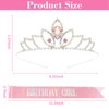 CUBACO Birthday Tiaras for Girls,Pink Birthday Crown Decorations and "Birthday Girl" Sashes for Women Birthday Girl Headband Suitable Princess Party Decorations Birthday Gifts for Women