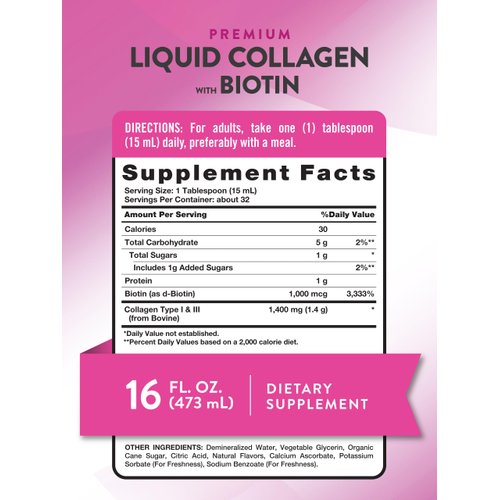 Nature's Truth Liquid Collagen | 16 oz | with Biotin | Beauty Formula | Berry Flavor | Non-GMO & Gluten Free Supplement