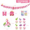 KOTLMIGHT Dinosaur Birthday Party Supplies for 3 Year Old Girl, Three Dino Rex Pink Dinosaur Party Decorations for Girls Baby - Backdrop, Banner, Toppers, Cupcakes Wrappers, Balloons and Tablecloth