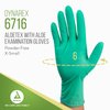 Dynarex Aloetex Latex Aloe Disposable Exam Gloves, Powder Free, Aloe Vera Gloves for Dry Hands, Used in Healthcare, Cleaning, Food Service, Green Latex Gloves, Extra-Small, 1 Box of 100 Gloves