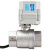 HSH-Flo 1 inch DN25 110-230VAC Normally Closed Stainless Steel 304/CF8 Motorized Electrical Ball Valve With U.S. Plug