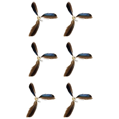 6pcs Cat Wand Attachment, Spining Propeller Cat Toys, Cat Propeller Toy with Bell, Replacement Ar...
