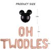 Geloar Oh Twodles Balloons Banner, Oh Twodles 2nd Birthday Party Decorations for Themed of Minnie Micky Mouse for Girl Boy Oh Twodles Birthday Party Supplies Decorations Set Of 12PCS Kit (Rose Gold)