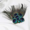 GENBREE 1920s Flapper Headband Peacock Feather Hair Clip Rhinestone Cocktail Hair Accessories for Women and Girls (Style 2)