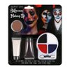 Bowitzki Clown Halloween Makeup Kit Special Effect SFX Makeup with 4 colors Face Paint, Liquid Latex, Fake Blood, Scar Wax, Applicator